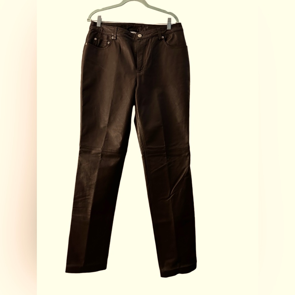 Newport News Brown Straight Leg Trousers